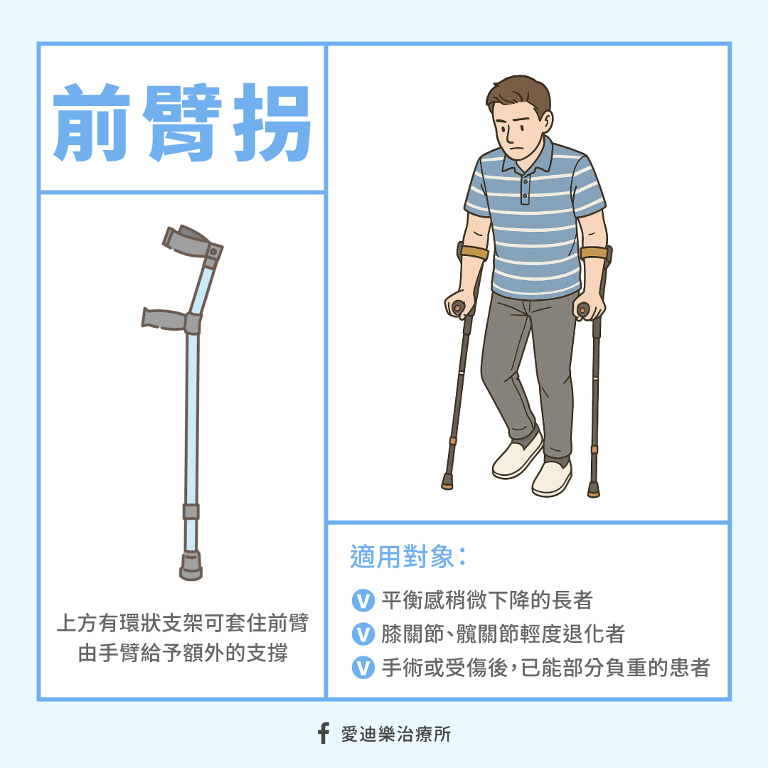 怎麼挑適合的枴杖？7種拐杖類型介紹 (前臂拐)
