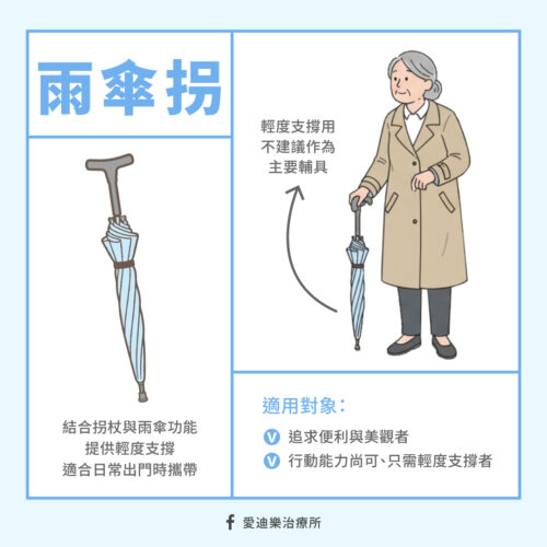 怎麼挑適合的枴杖？7種拐杖類型介紹 (雨傘拐)